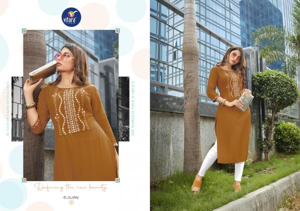 Vitara Royalty Rayon Designer Embroidery Kurti